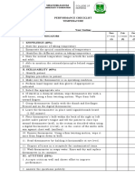 PERFORMANCE CHECKLIST Temperature