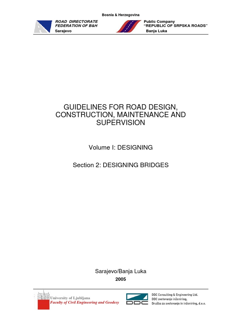 Bridge Design Guidelines for Bosnia | PDF | Bridge | Road