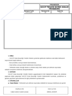 PR.05 HACCP Tehlike Ve Risk Analizi Prosedürü. Rev.00