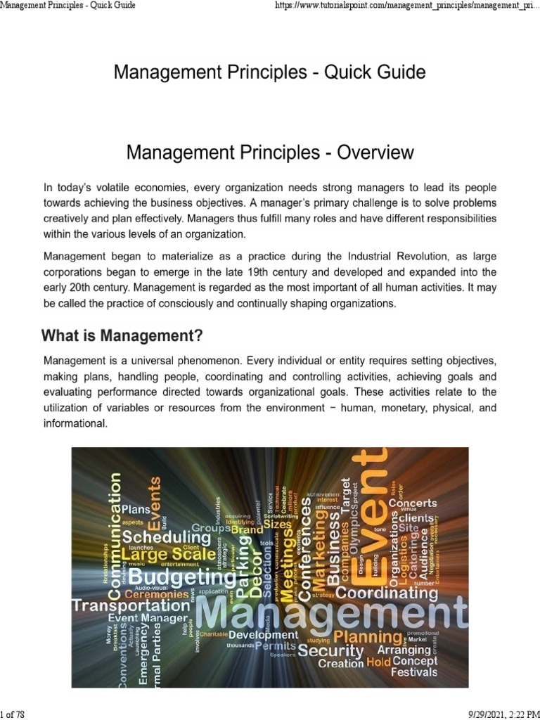 Management Principles PDF | PDF