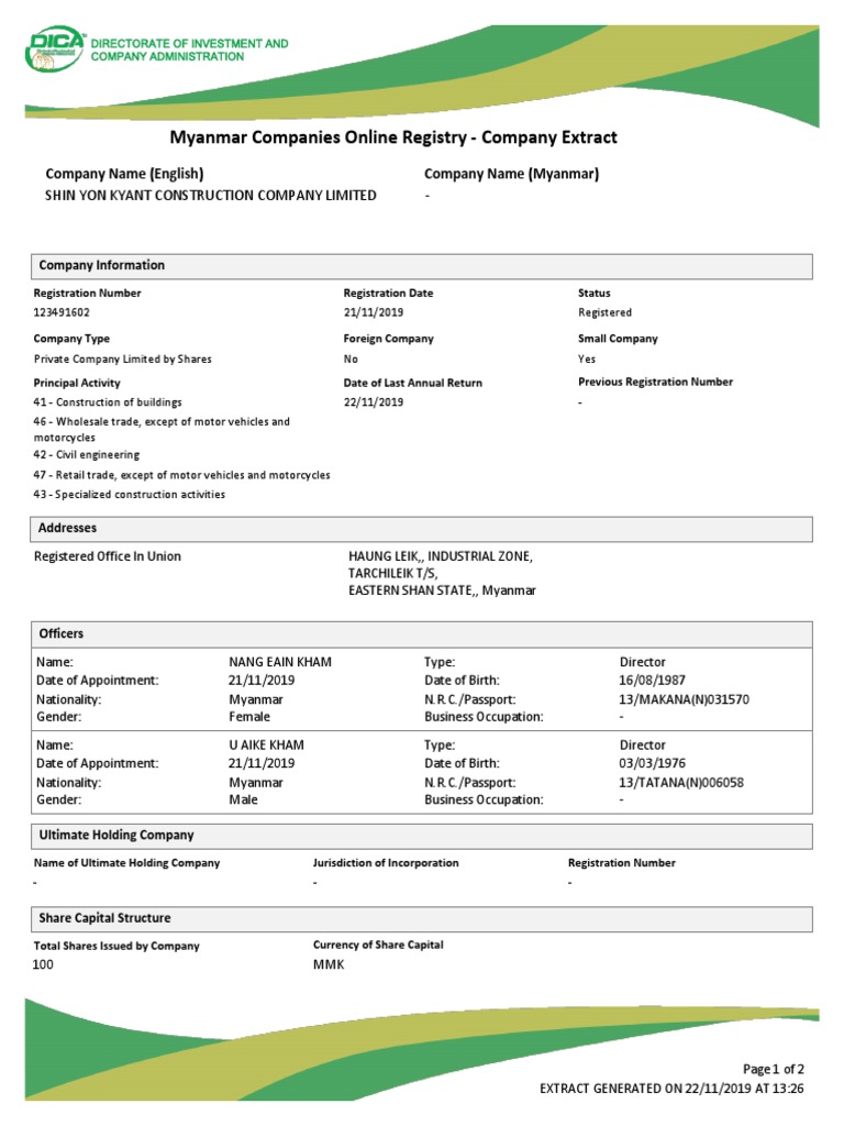 CompanyExtract PDF | PDF | Companies | Economies