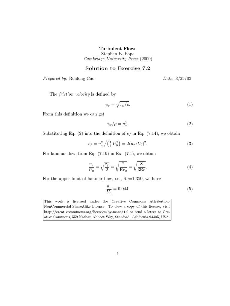 Solution To Exercise 7.2 | PDF