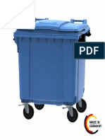 Container Din Plastic 1100 Litri Capac Plat Albastru1