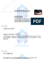 Fe Publica - Eficacia Del Instrumento Publico - Impugnacion Del Instrumento Publico - Derecho Notarial - Asprodegua PDF