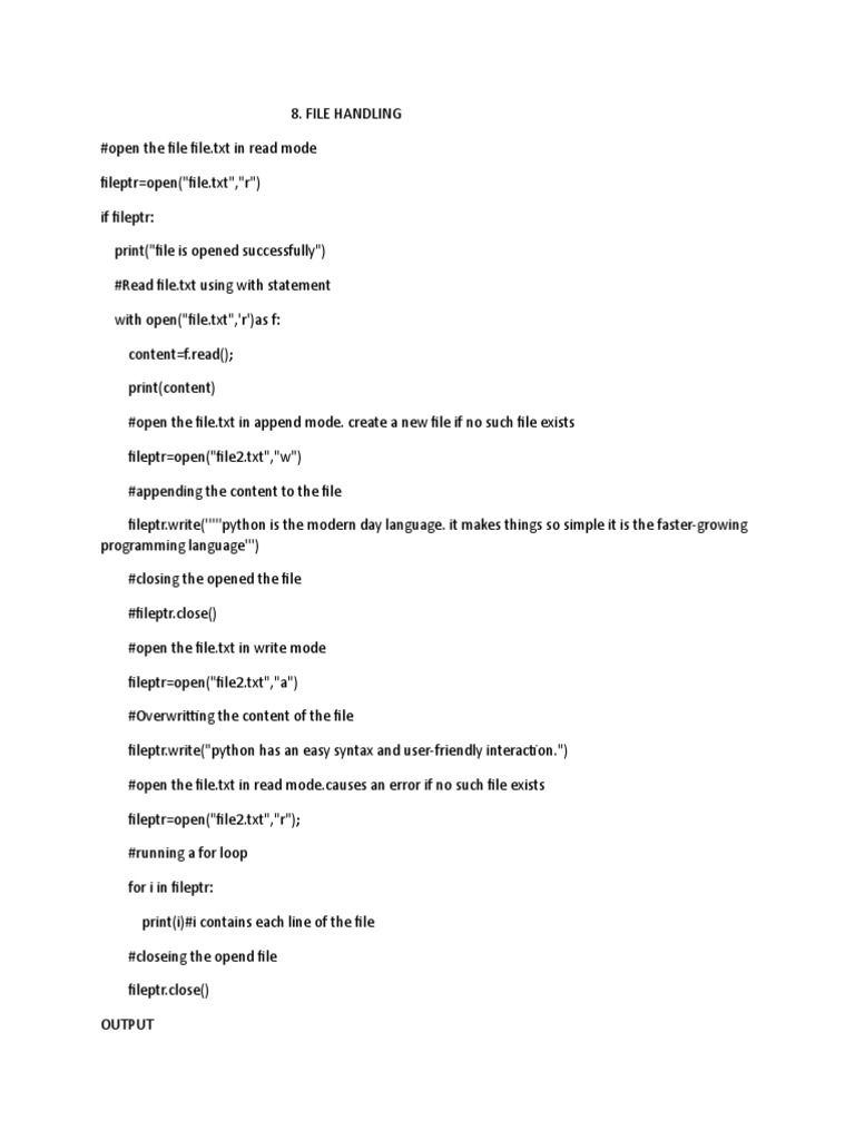 FILE HANDLING 8th PROGRAM PDF Text File Computing