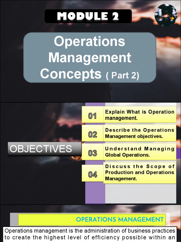 Module 1 - Operation Management Concepts (2nd Sem, C2 AY 2021-2022 ...