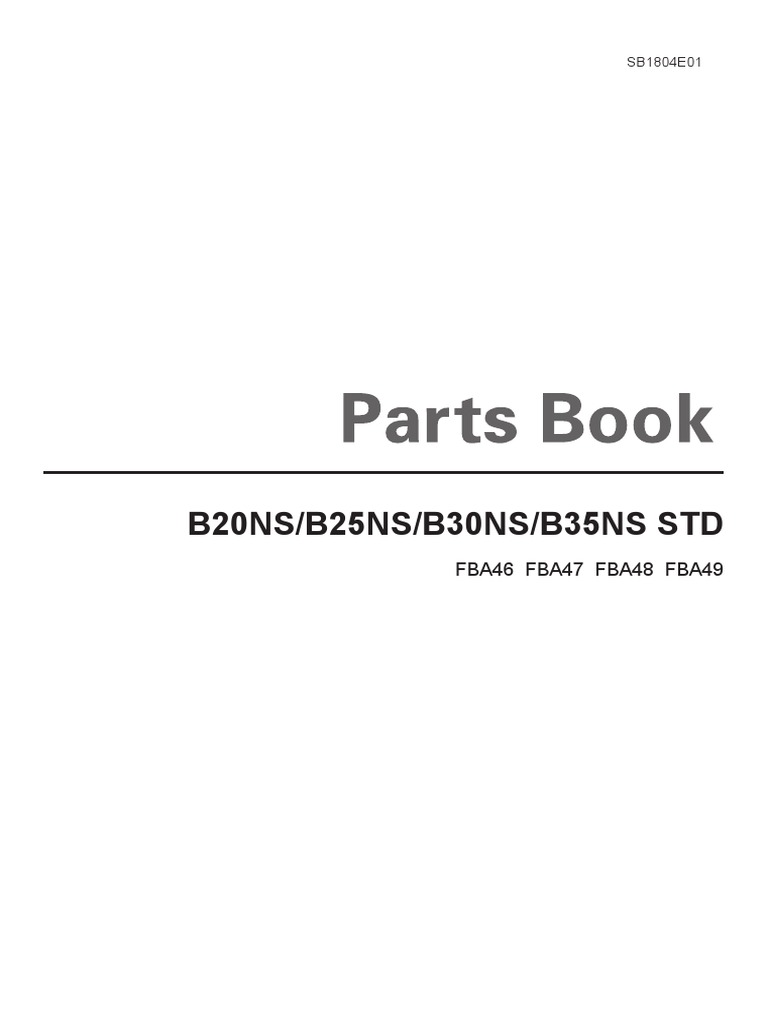 Doosan B25NS Parts Manual Overview | PDF | Car | Product Introductions