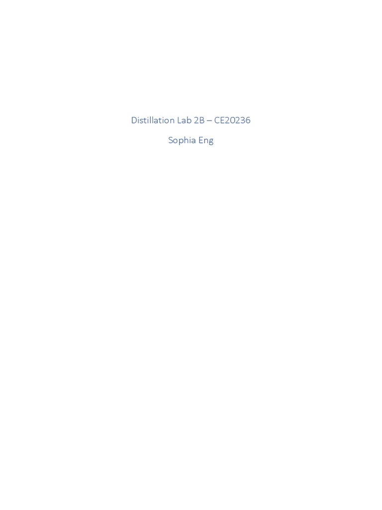 Distillation Lab Report PDF Distillation Phases Of Matter