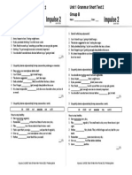 Unit 1 Grammar Short Test 2 A+B