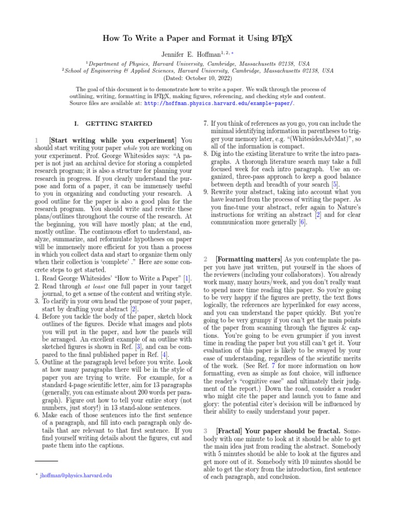 Writing and Formatting Papers in LATEX | PDF | Te X | Adjective