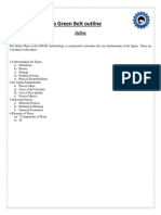 6 Sigma Green Belt Outline