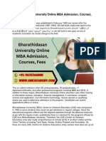 Bharathidasan University Online MBA Admission 