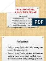 Bahasa Indonesia Yang Baik Dan Benar