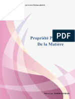 Propriété Physique de La Matière: ESSTHS - Département de Physique - Licence Physique Générale