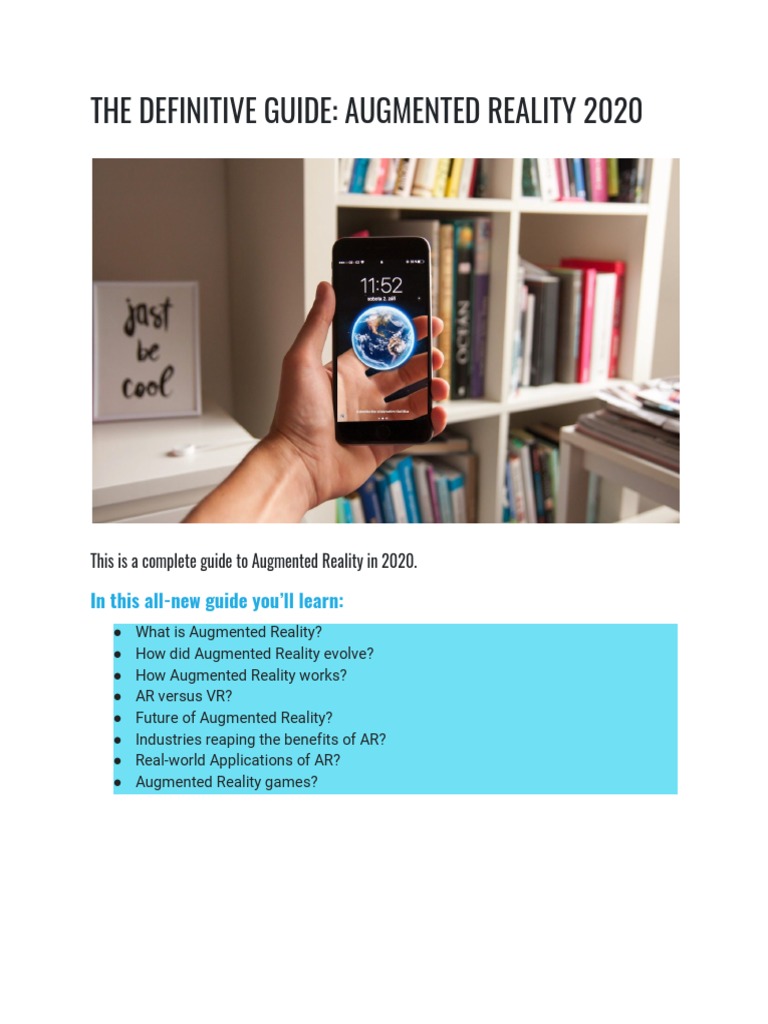 Comprehensive Augmented Reality Guide 2020 | PDF | Augmented Reality ...