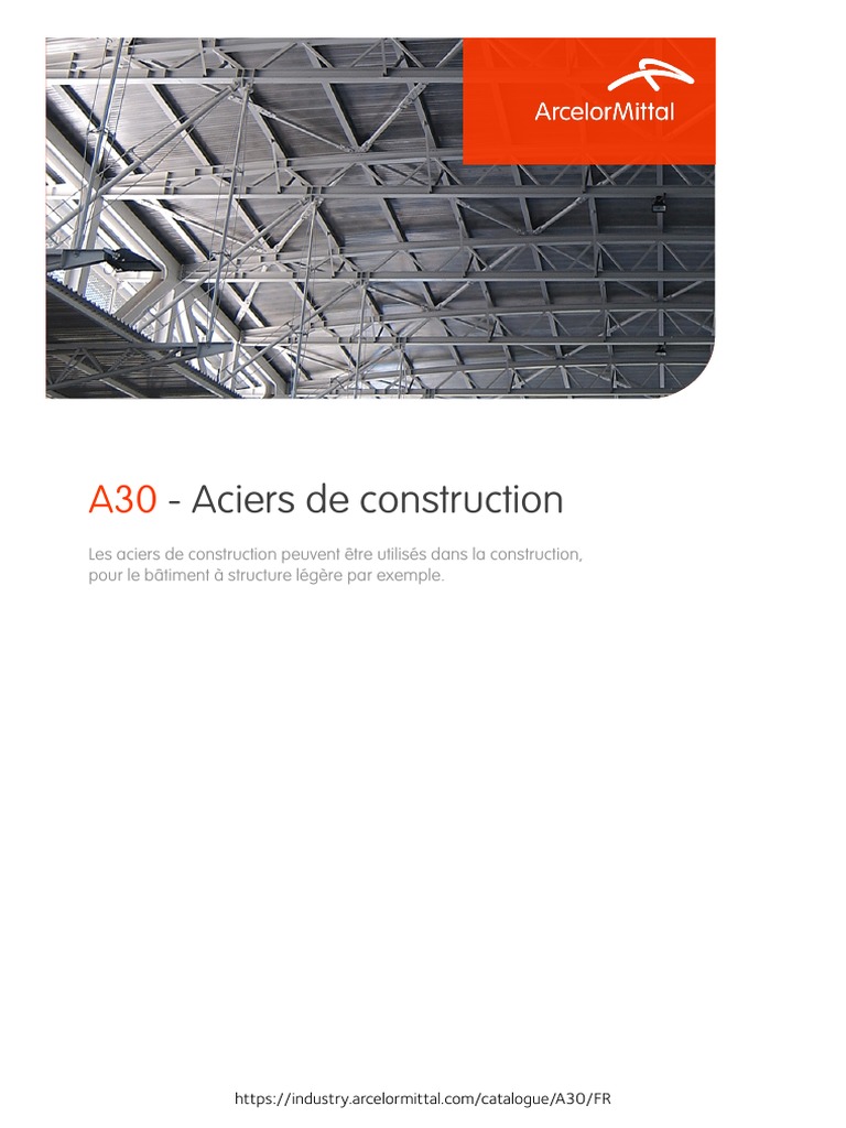Aciers de construction Arcelor A30 PDF Acier Ingénierie — free download
