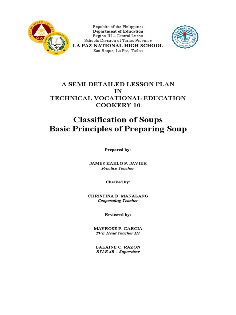 G10 LP Classification of Sauces PDF Stock (Food) Soup