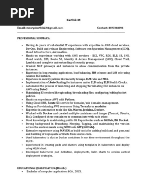 Karthik_AwsDevops_4yrs_Resume