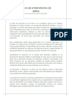 Proyecto - Falta de Atencion en Los Niños PDF