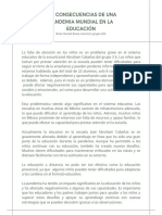 Proyecto - Las Consecuencias de Una Pandemia Mundial en La Educación PDF