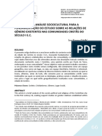 Corinto: Uma Análise Sociocultural para A Fundamentação Do Estudo Sobre As Relações de Gênero Existentes Nas Comunidades Cristãs Do Século I E.C