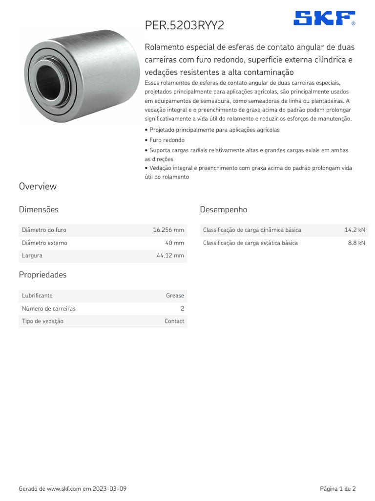 SKF PER.5203RYY2 Specification | PDF | Software de aplicação | Sites
