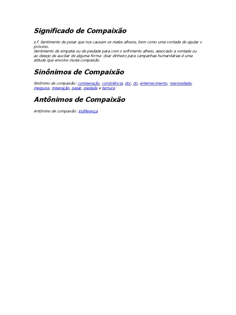 Significado Compaixão | PDF