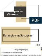 Katangian at Elemento NG Sanaysay PDF