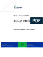 MODUL KE 2 BHS INDONESIA Fungsi Dan Kedudukan Bahasa Indonesia