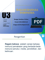 3 Ragam Bahasa Indonesia