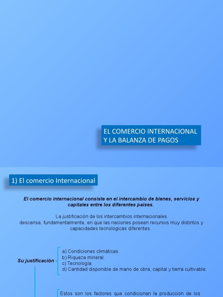 Comercio Internacional y Balanza de Pagos | PDF | Balance de pagos ...