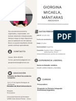 Curriculum Vitae Profesional Mujer Con Iconos Moderno Beige y Blanco PDF