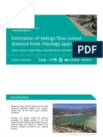 Tailings 2021 - Estimation of tailings flow runout distance from rheology