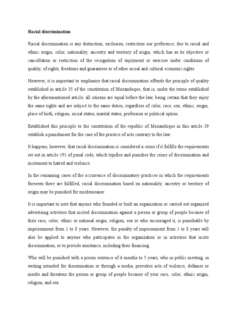 Racial Discrimination PDF
