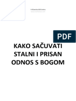 Kako Sacuvati Stalan I Prisan Odnos S Bogom