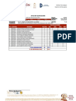 Acta de Calificación Materia: Folio: Periodo: Fecha: Docente: Grupo: Carrera