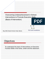 Overcoming Underachievement in School Through Executive Skills Interventions