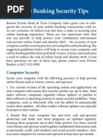 Online Banking Security Tips