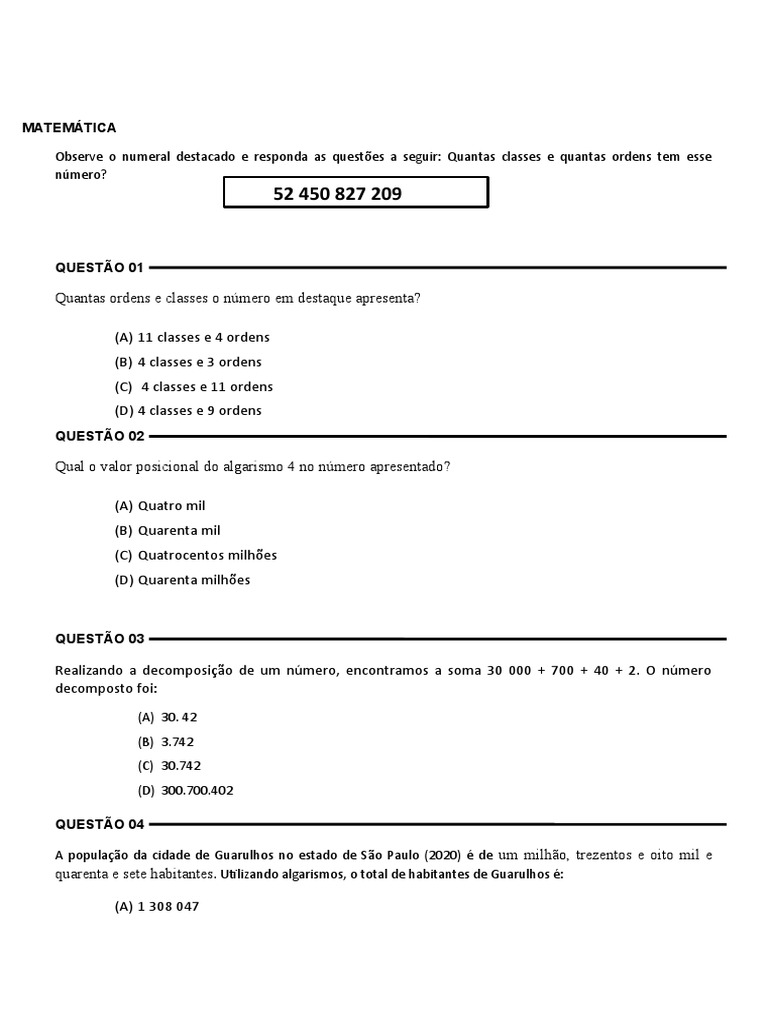 Simulado Mat 2022 PDF