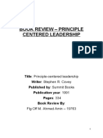 Principle-centered leadership book review