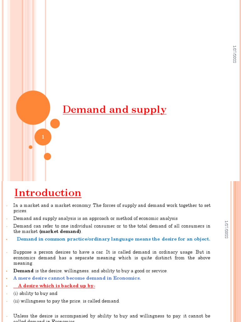 Demand and Supply PDF Supply And Demand Supply (Economics)