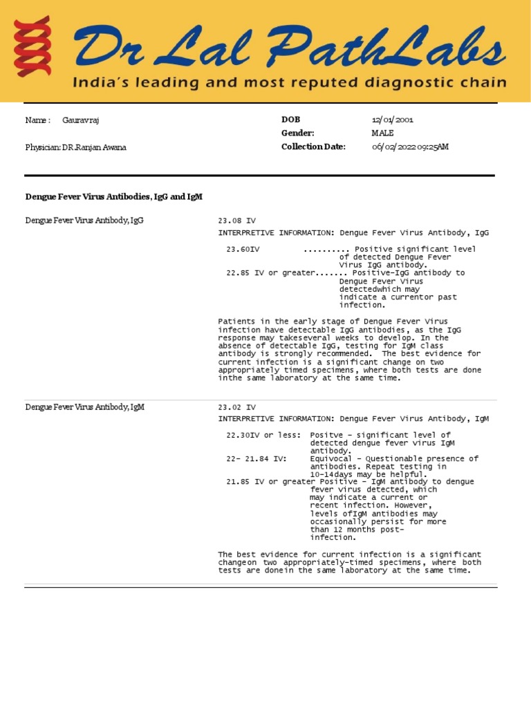 GAURAV RAJ DENGUE REPORT-converted-pages-deleted | PDF | Antibody ...