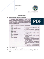 ECOLOGÍA A: AUTOEVALUACIÓN 1 DE LA UNIVERSIDAD SAN CARLOS DE GUATEMALA