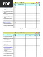 Process Audit Checklist