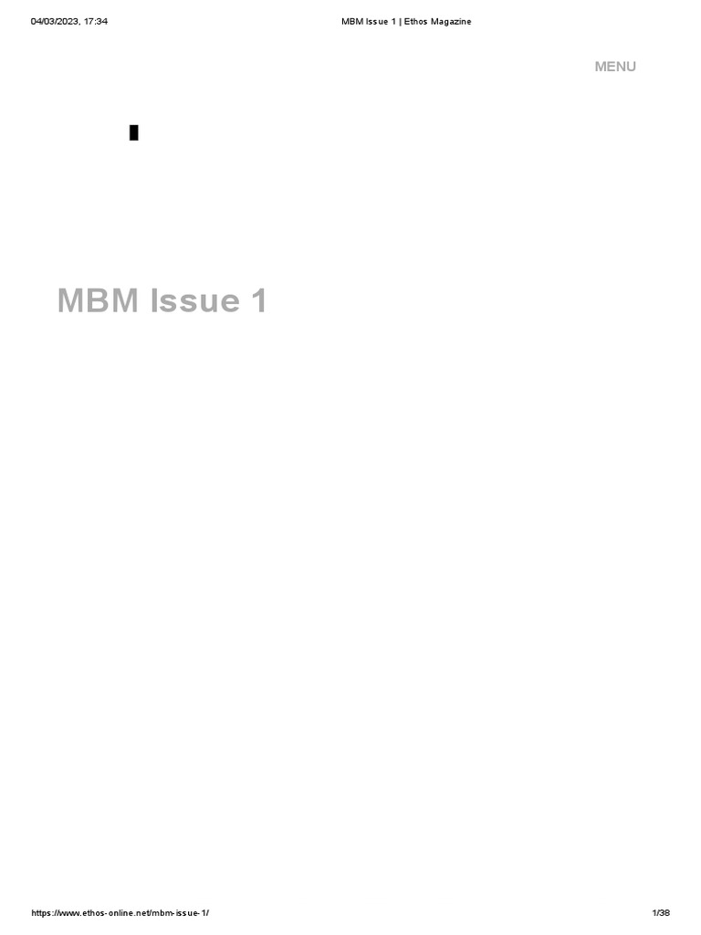 MBM Issue 1: Ethos Magazine Launch | PDF | Word Press | Companies Of ...