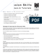UNSW - Discussion Skills For Seminars - Tutorials PDF