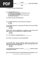 ISO IMS Pre Course Quiz