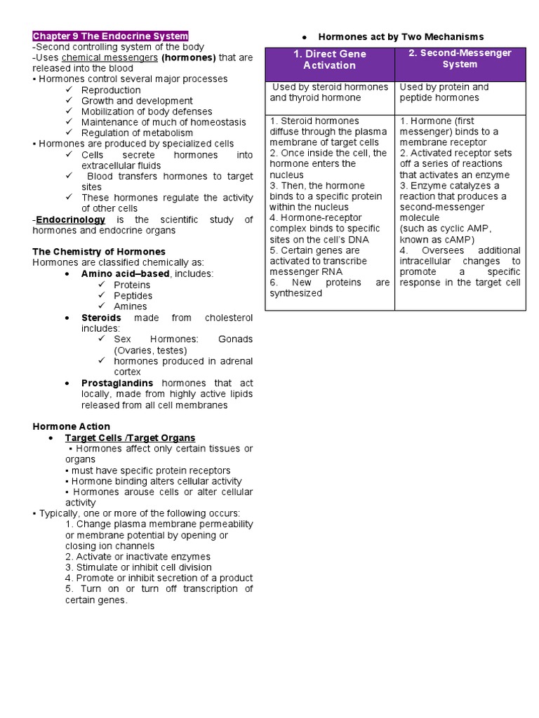 Understanding Hormones in the Endocrine System | PDF | Hormone | Cell ...