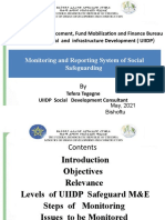 Monitoring &reporing of Resettlement Implementation