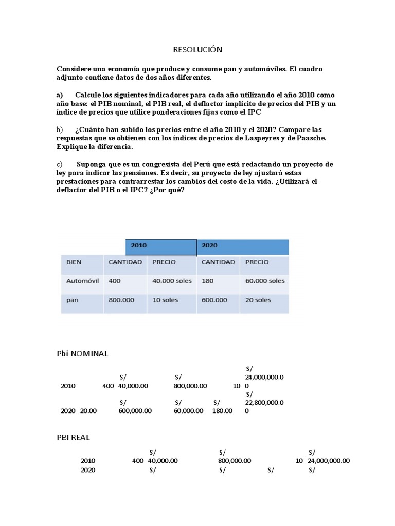 Pbi Caso Practio | PDF | Producto Interno Bruto | Índice de precios al ...